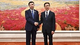 韩正会见哈萨克斯坦议会下院议长科沙诺夫