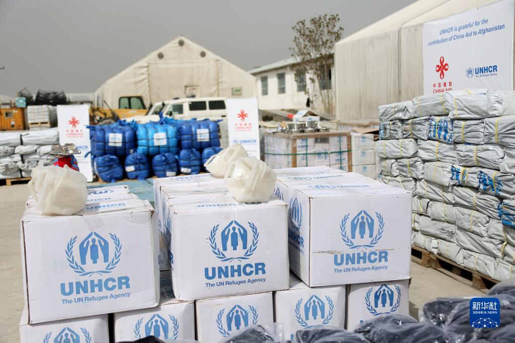 中国和联合国难民署向阿提供人道主义物资